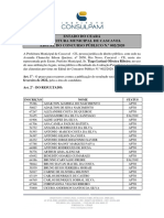 Estado Do Ceará Prefeitura Municipal de Cascavel Edital Do Concurso Público N.º 002/2020
