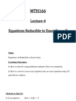 Lecture 4 Equations Reducible To Exact Form-II
