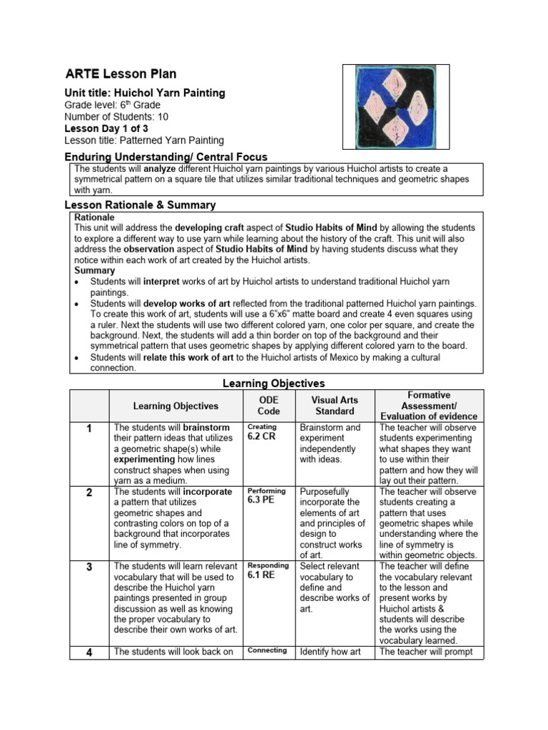 lesson plans | PDF | Differentiated Instruction | Pattern