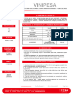 Pintura Vinil Acrílica Mate para Interiores Y Exteriores: Linea Descripción Del Producto