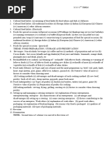 Food Nutrition For SS 3 1ST Term