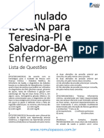 5º Simulado IDECAN Teresina e Salvador (Enfermagem)