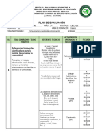 Plan de Evaluación