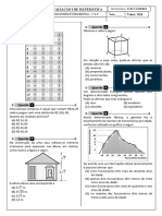 Avaliação I de Matemática 2020 Valor: 10,0: Atividade