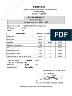 Cours Cpe: 156,00 21 7,43 Passable