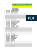 Unregistered Students List