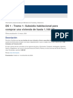 DS 1 - Tramo 1 - Subsidio Habitacional para Comprar Una Vivienda de Hasta 1.100 UF