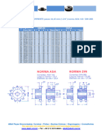 Engrenagens para Corrente Passo 44,45mm Norma ASA140 DIN28B ABelt Pecas Sincronizadas NS Metal Mecanica