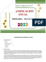 III Ciclo Prim. Planificación Anual 2023