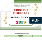 V Ciclo Prim. Programa Curricular 2023