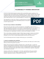 How Embracing Vulnerability Powers Innovation Worksheet