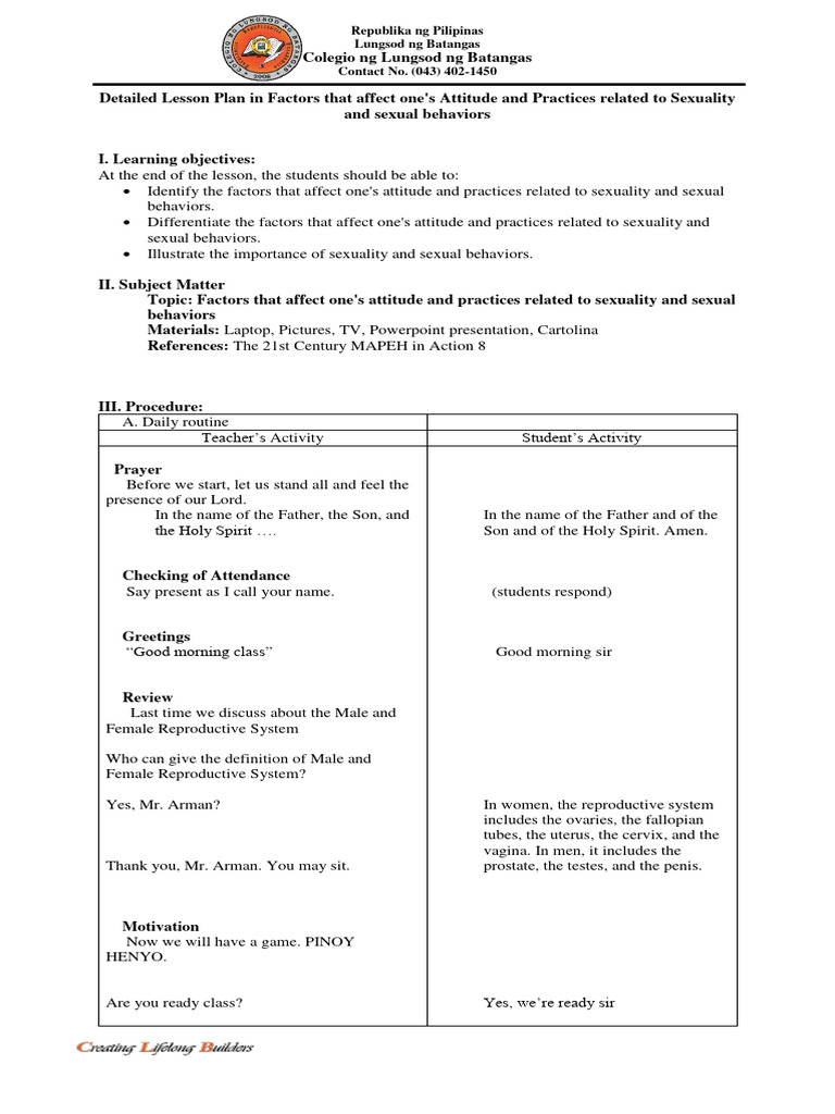 Factors that affect one s attitude pdf human sexuality