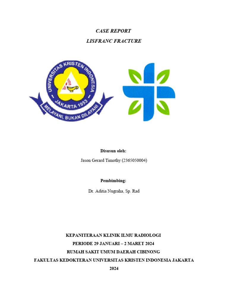 Cedera Lisfranc: Kasus dan Penanganan | PDF