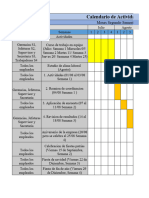 Calendario de Actividades