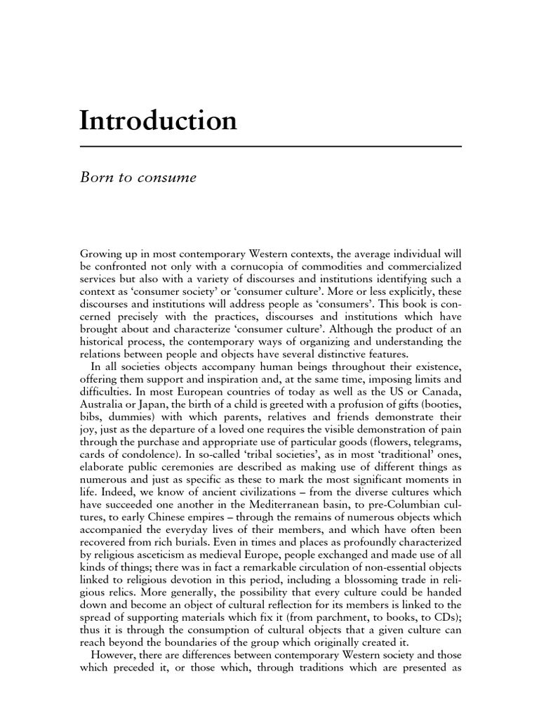 The Evolution of Consumer Culture | PDF | Consumerism | Market (Economics)