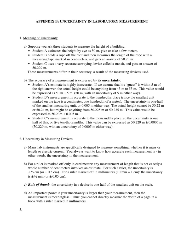 Understanding Measurement Uncertainty | PDF | Observational Error ...