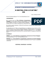 Resolucion Directoral Del Plan de Monitoreo Acompanamiento y Evaluacion de La Practica Pedagogica Ccesa007