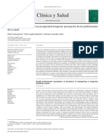 Clínica y Salud: Prevalencia de Simulación en Incapacidad Temporal: Percepción de Los Profesionales de La Salud