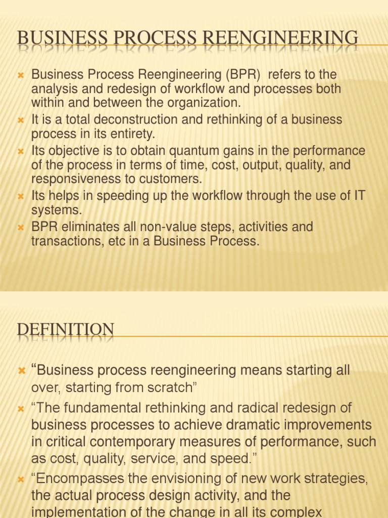 Business Process Reengineering | PDF | Business
