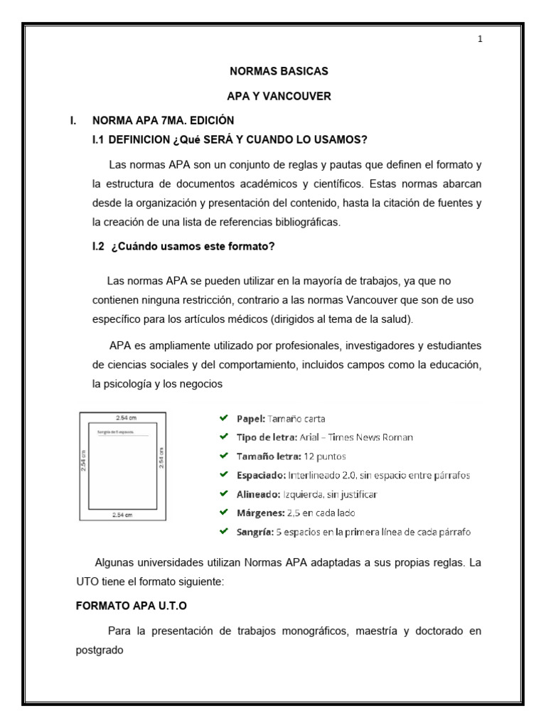 Normas APA y Vancouver: Guía de Formato | PDF | Citación | Bibliografía