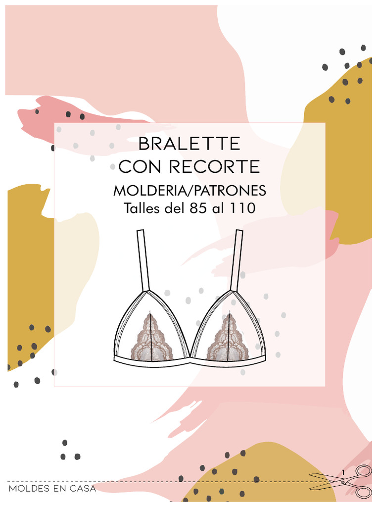 Molde Bralette Con Recorte de Puntilla | PDF | Ropa