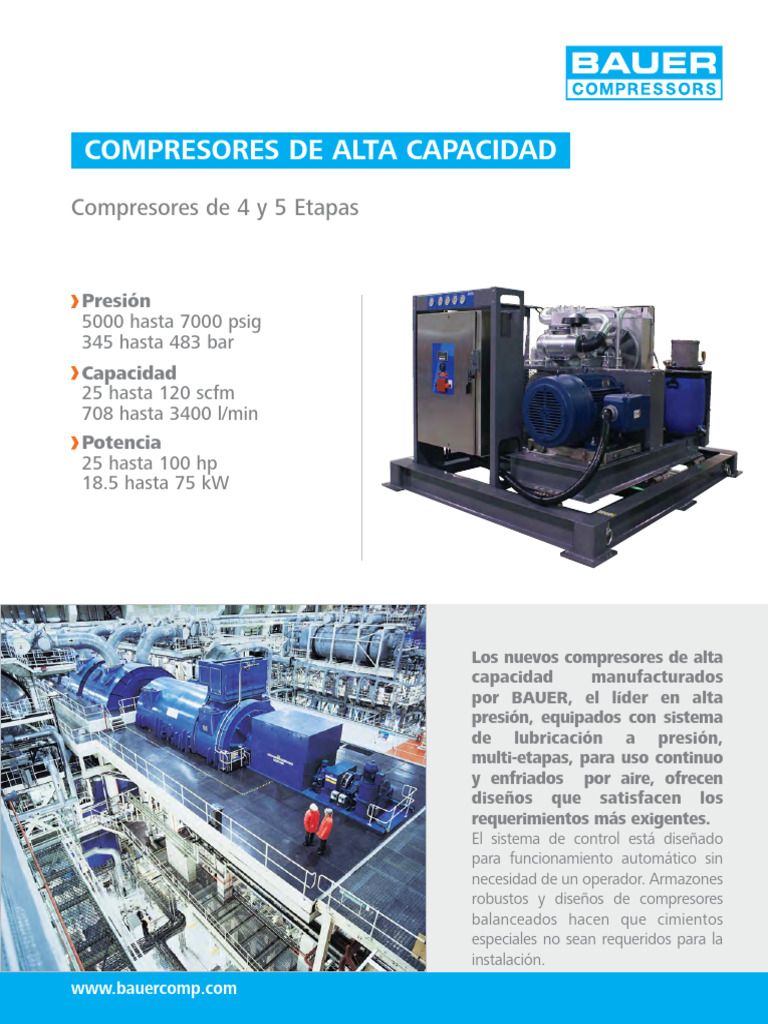 Compresores de Alta Capacidad BAUER | PDF