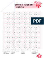 Sopa de Letras Parámetros para Tener en Cuenta