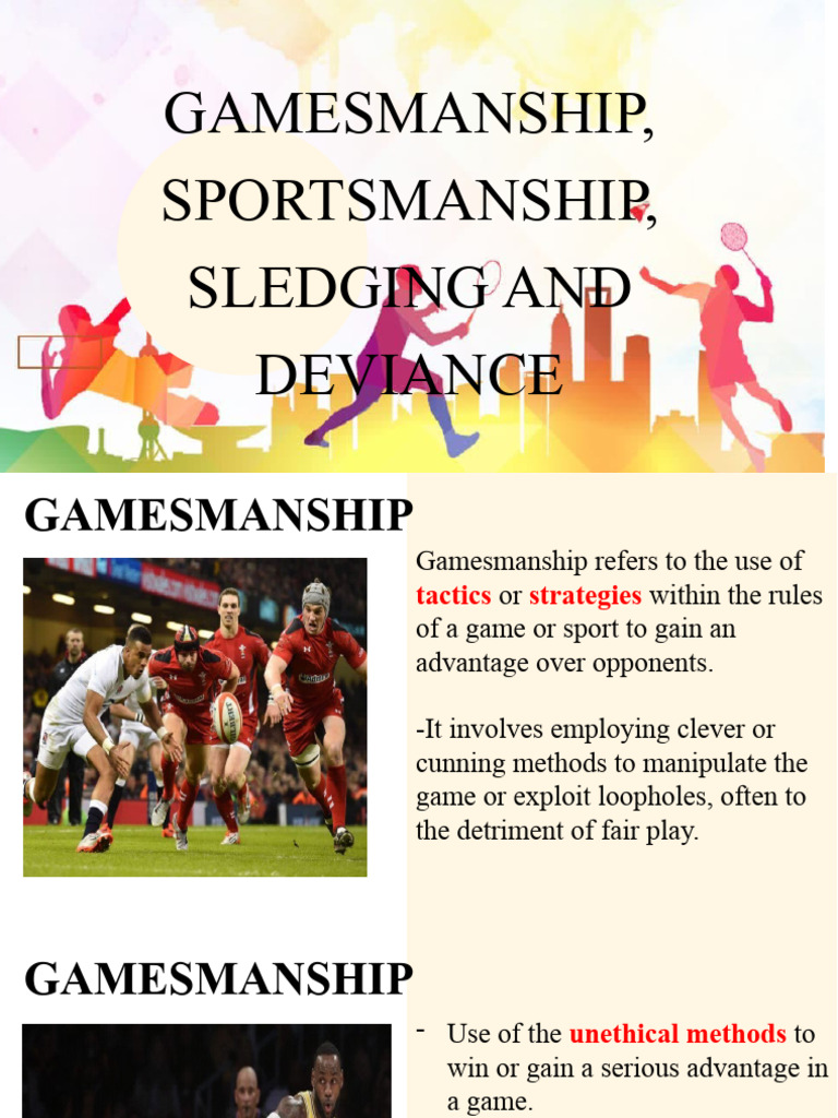Gamesmanshipsportsmanship Sledging and Deviance 022201 | PDF | Sports ...