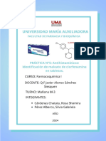 Antihistamínicos: Identificación de Maleato de Clorfenamina (Tabletas)