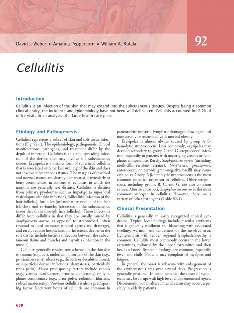 Cellulitis: Pathogenesis and Pathogens | PDF | Methicillin Resistant ...