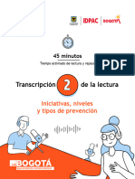 2. TRANSCRIPCIÓN AUDIOLECTURA 2 - INICIATIVAS, NIVELES Y TIPOS DE PREVENCIÓN