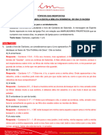 TÓPICOS DAS RESPOSTAS ÀS PERGUNTAS PARA A ESCOLA BÍBLICA DOMINICAL DO DIA 21-04-24 