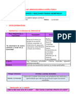 Sesión de Aprendizaje Educación Fisica