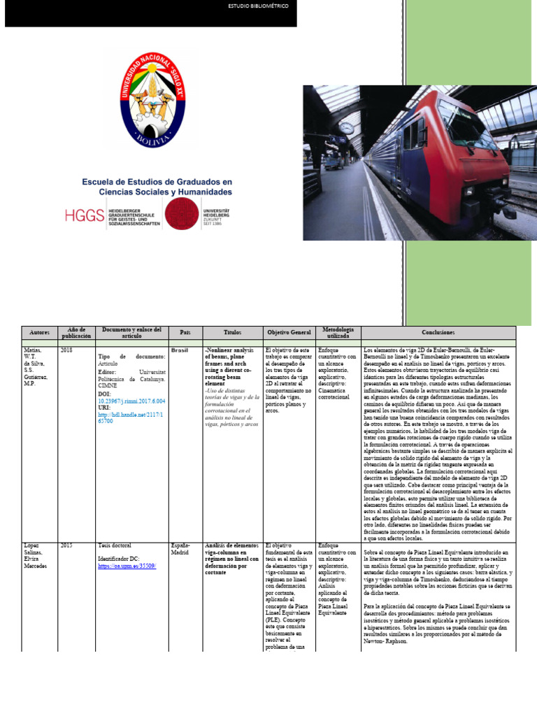 Estudio Bibliometrico Pdf Viga Estructura Linealidad