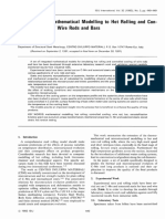 Application of Mathematical Modelling To Hot Rolling and Controlled Cooling of Wire Rods and Bars