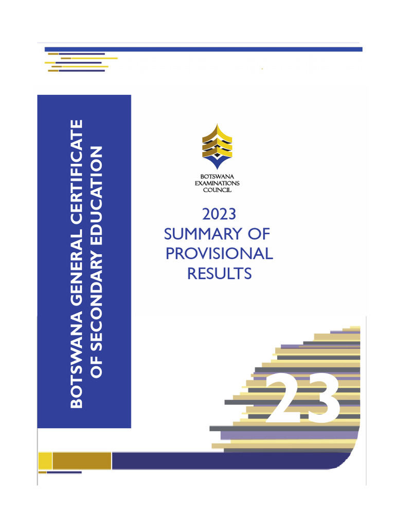 2023 bgcse summary of results public final pdf visual impairment