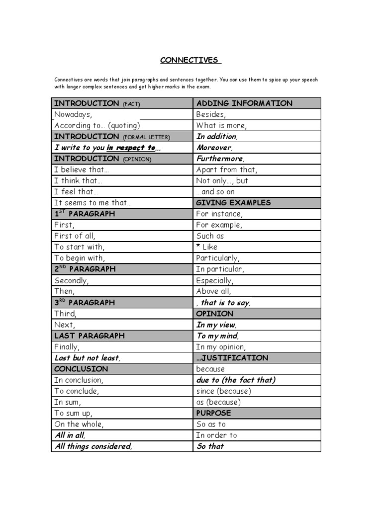 Connectives PDF