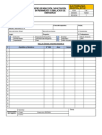 10 SST-001 Registro de Inducción, Capacitación y Entrenamiento y Simulacros de Emergencia