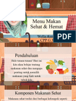 Presentasi Pendidikan Makanan Sehat Ilustrasi Sederhana