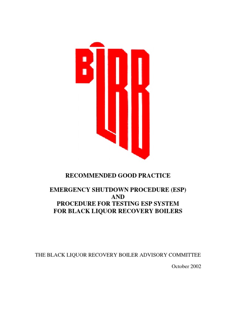 Emergency Shutdown Procedure PDF Boiler Furnace