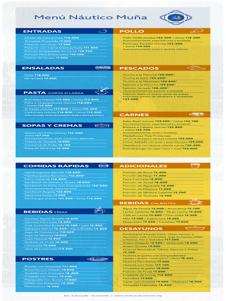Menu Club Nautico | PDF