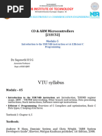 SJB Institute of Technology: CO & ARM Microcontrollers (21EC52)