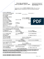 Título Del Automotor (Decreto Ley 6582/58 - Ley Nro. 14467) : Oblea M.E.y F.P.N°31/14 Nro.