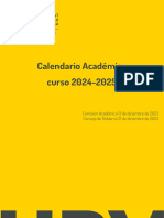 Calendario Académico Curso 2024-2025