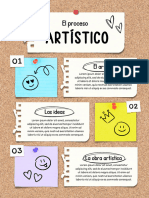 Cartel Póster Datos Sobre El Proceso Artístico Doodle Amarillo y Marrón