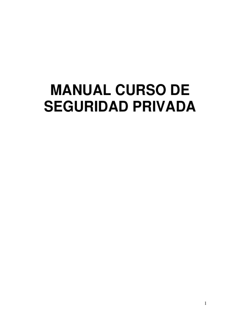 Manual de Seguridad Privada en Chile | PDF | Fiscal | Guardia de seguridad