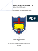 Pengaruh Teknologi Kepada Masyarakat Remaja