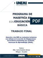 Proyecto Aulico Final Nee y Su Inclusión Educativa