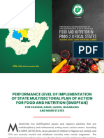 Scorecard On Performance Level of Implementation of The National Multisectoral Plan of Action For Food and Nutrition in Pinns States