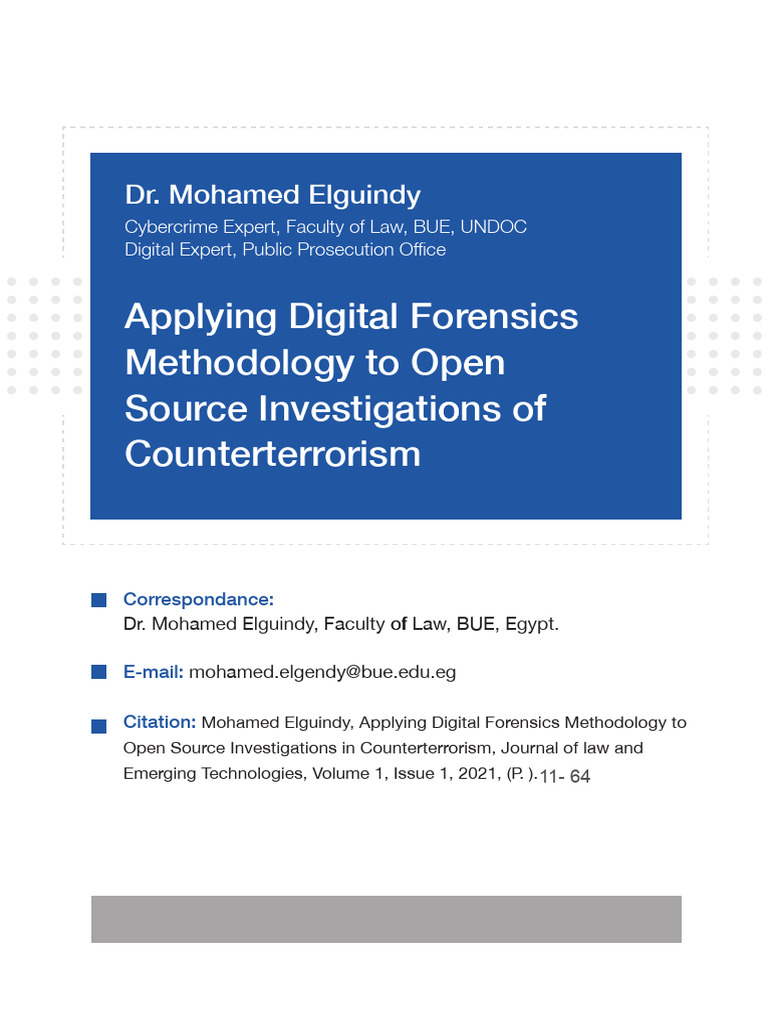 Applying Digital Forensics Methodology To Open Source Investigations | PDF